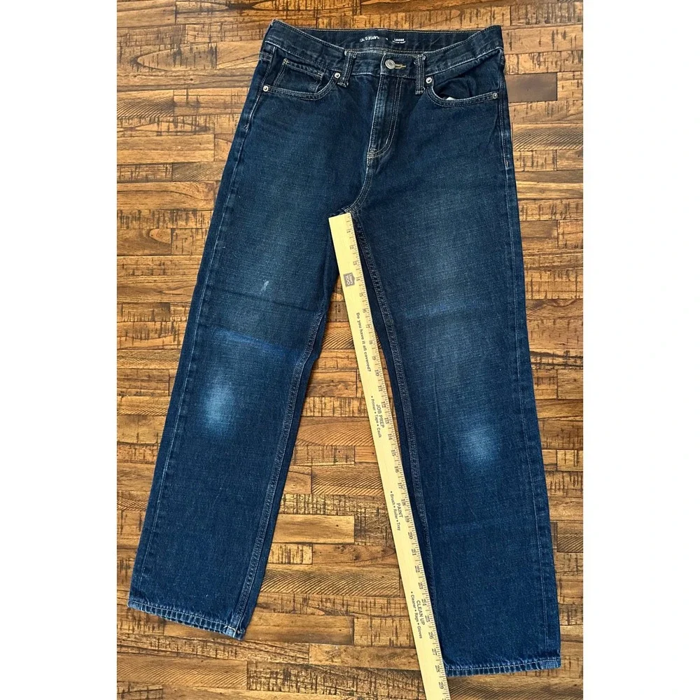 Old Navy Loose‎ Built-In Tough Dark Wash 100% Cotton Denim Jeans Youth Size 16